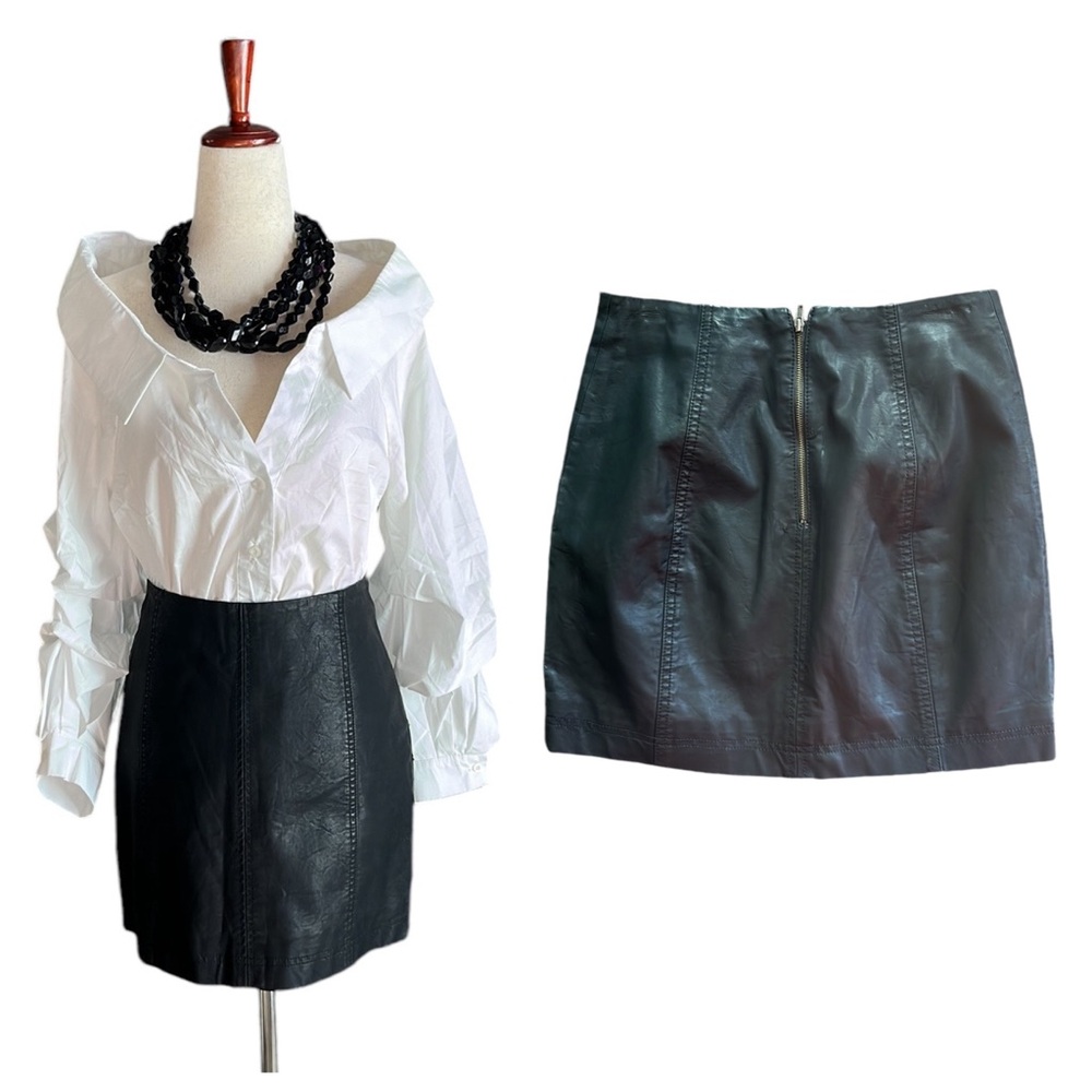 Free People Faux Leather Skirt